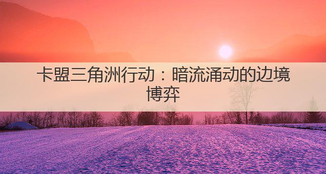卡盟三角洲行动:暗流涌动的边境博弈