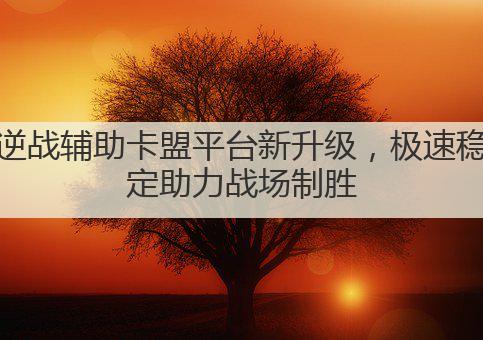 逆战辅助卡盟平台新升级，极速稳定助力战场制胜
