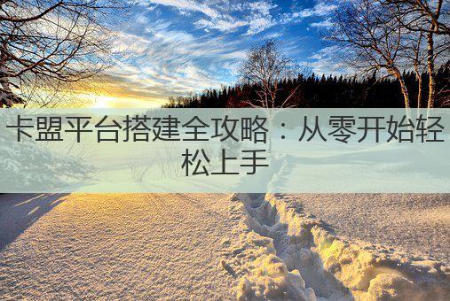 卡盟平台搭建全攻略:从零开始轻松上手