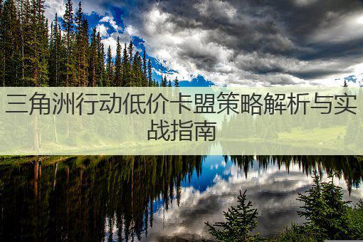 三角洲行动低价卡盟策略解析与实战指南