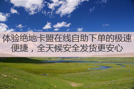 体验绝地卡盟在线自助下单的极速便捷，全天候安全发货更安心