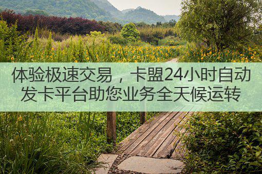 体验极速交易，卡盟24小时自动发卡平台助您业务全天候运转