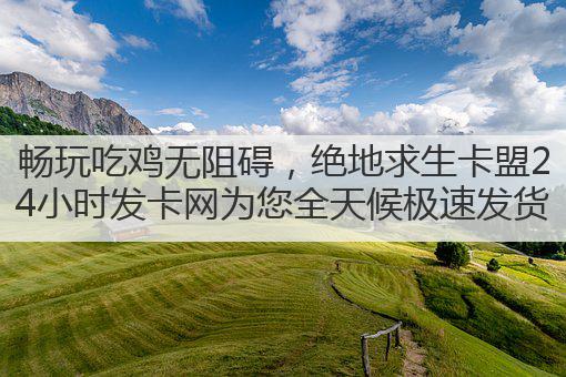 畅玩吃鸡无阻碍,绝地求生卡盟24小时发卡网为您全天候极速发货