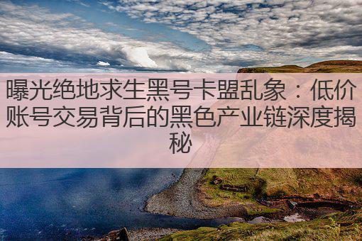 曝光绝地求生黑号卡盟乱象：低价账号交易背后的黑色产业链深度揭秘