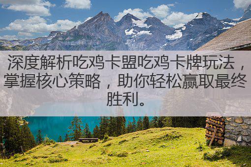 深度解析吃鸡卡盟吃鸡卡牌玩法，掌握核心策略，助你轻松赢取最终胜利。