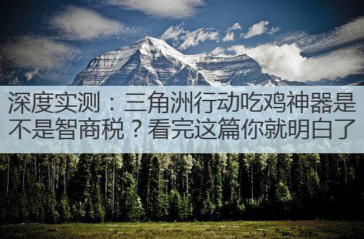 深度实测:三角洲行动吃鸡神器是不是智商税?看完这篇你就明白了