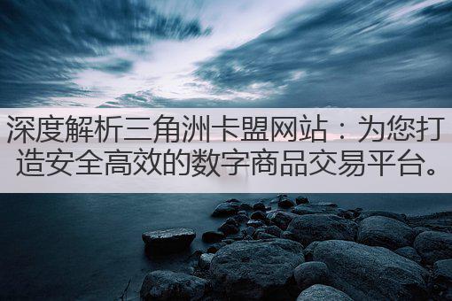 深度解析三角洲卡盟网站:为您打造安全高效的数字商品交易平台。