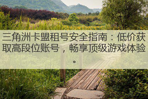 三角洲卡盟租号安全指南:低价获取高段位账号,畅享顶级游戏体验。