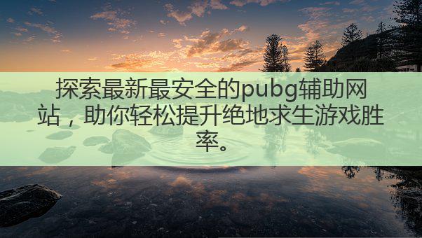 探索最新最安全的pubg辅助网站，助你轻松提升绝地求生游戏胜率。