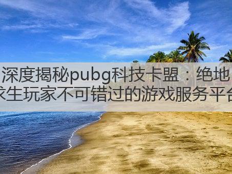 深度揭秘pubg科技卡盟:绝地求生玩家不可错过的游戏服务平台
