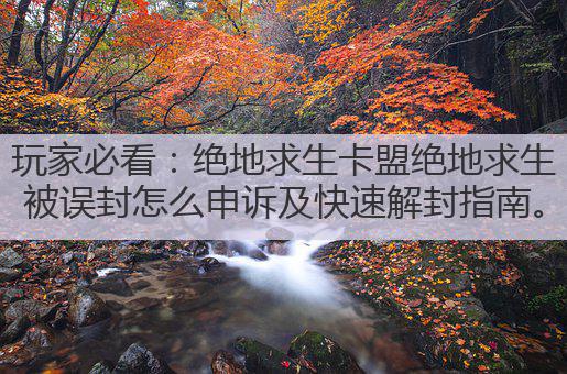 玩家必看:绝地求生卡盟绝地求生被误封怎么申诉及快速解封指南。